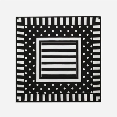 Black Silk Twill Scarf