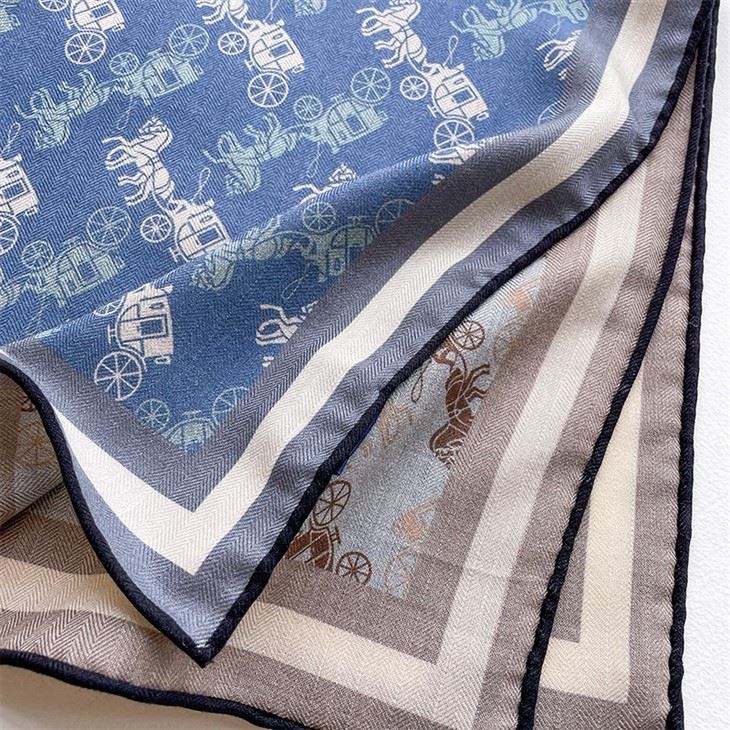 Print Thin Silk Wool Scarf
